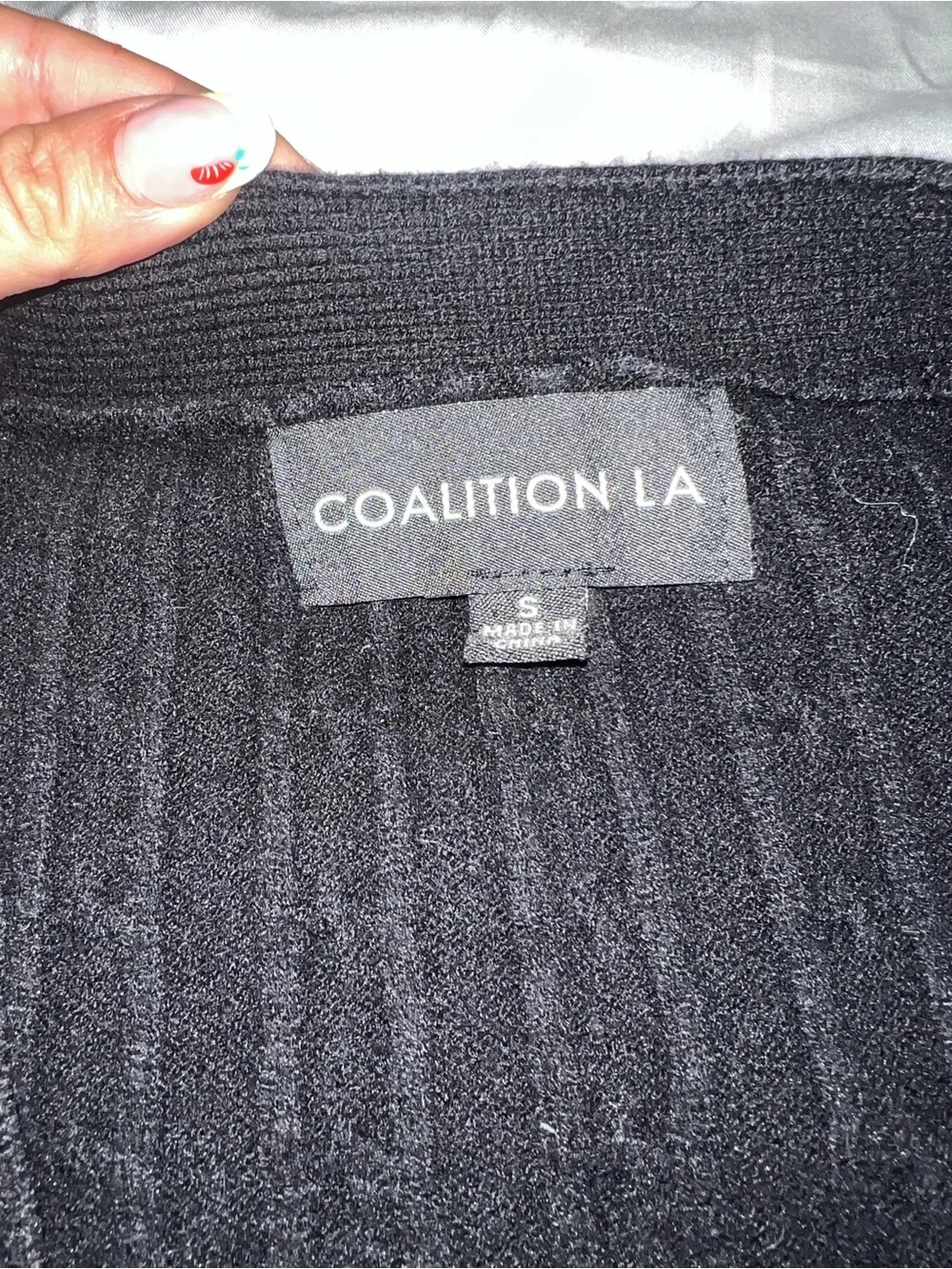 Coalition LA Black Button Cardigan